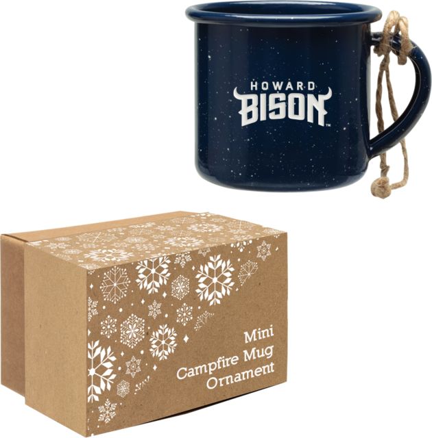 Howard Mini Campfire Mug Ornament Howard University Athletic Wordmark Engraved - ONLINE ONLY