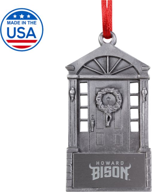 Howard Front Door Ornament Howard University Athletic Wordmark Engraved - ONLINE ONLY