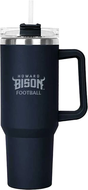 Howard Hippo Mug & Straw Lid with Twist Closure 40 oz Howard University Football Engraved - ONLINE ONLY