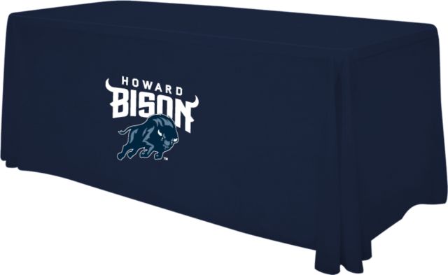 Howard 6 foot Table Throw Howard University Primary Athletic Mark - ONLINE ONLY