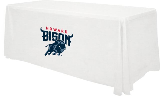 Howard 6 foot Table Throw Howard University Primary Athletic Mark - ONLINE ONLY