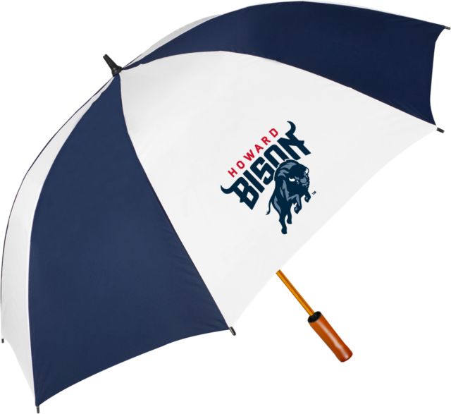 Howard 64 Inch Navy/White Umbrella Howard University Primary Athletic Mark - ONLINE ONLY