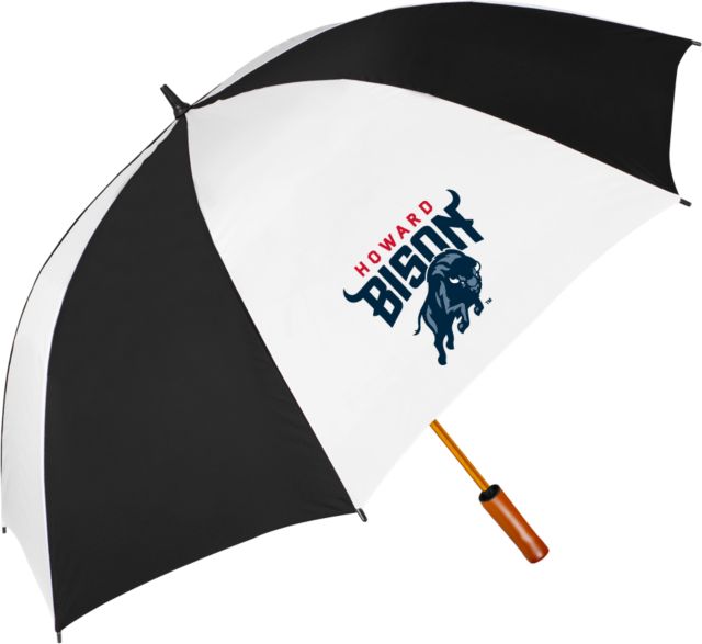 Howard 64 Inch Umbrella Howard University Primary Athletic Mark - ONLINE ONLY
