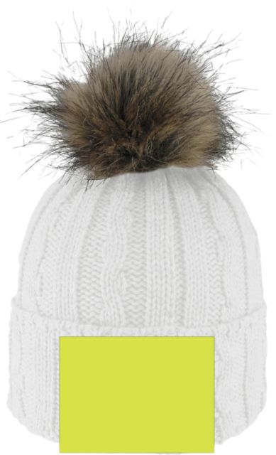 Howard University Women's Fur Pom Beanie