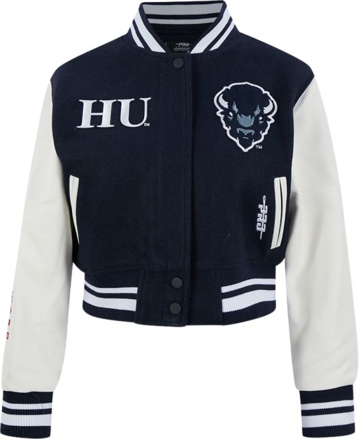Howard University Women's Cropped Varsity Jacket