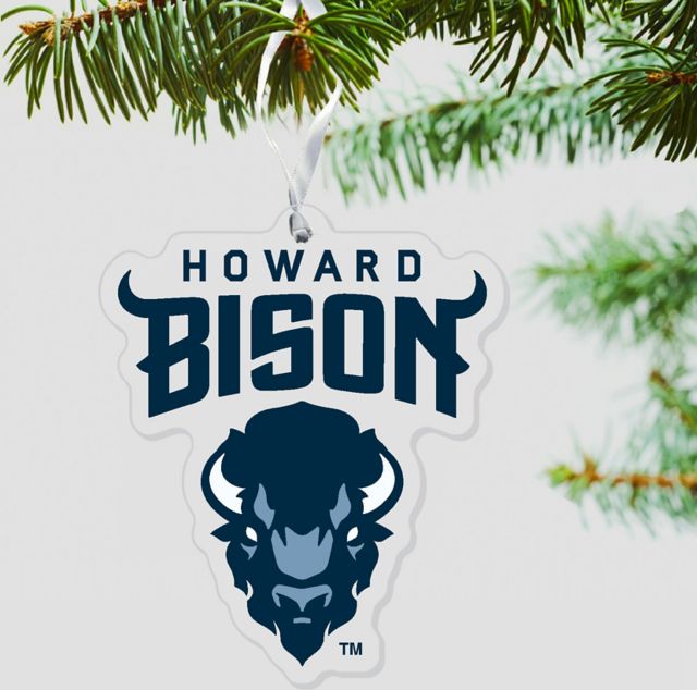 Howard University Bison 3'' x 4'' Etched Plexiglass Ornament