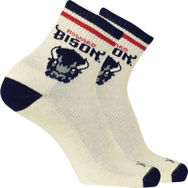 Howard University Vintage Quarter Crew Socks