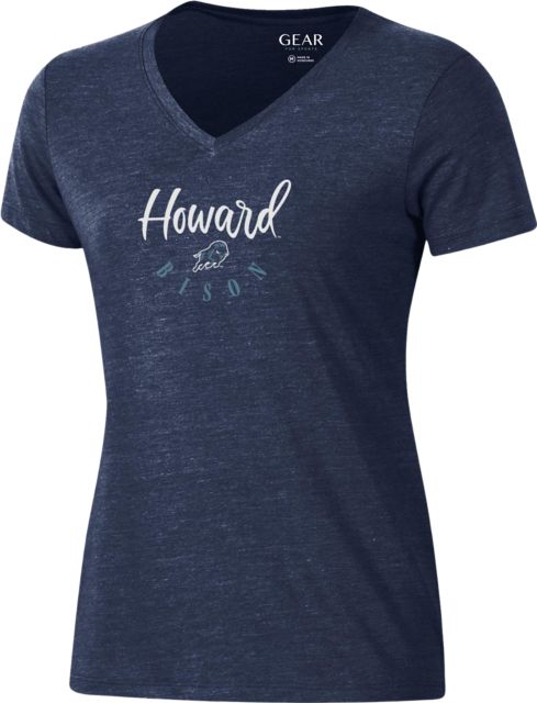 Howard University Bison Women's V-Neck Short Sleeve T-Shirt