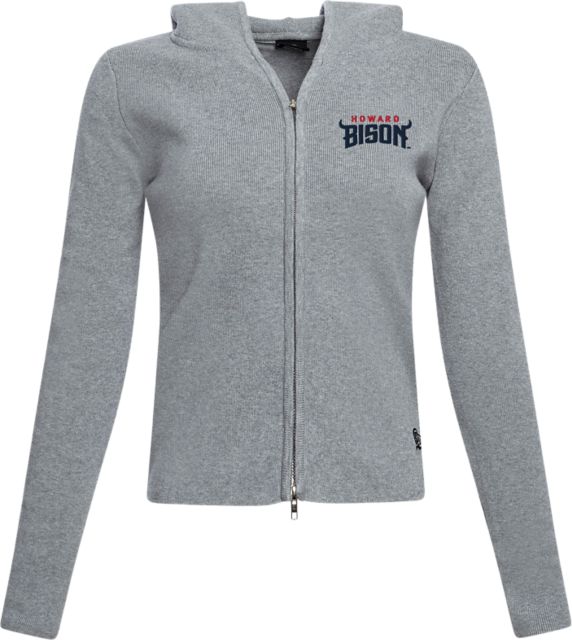Howard University Bison Women's Full Zip Hooded Sweatshirt