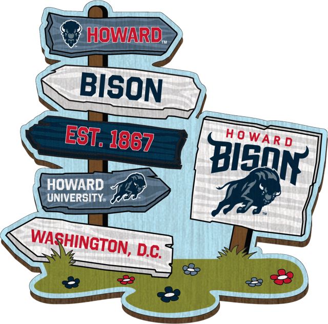Howard University Bison Halftime Sign Post Magnet