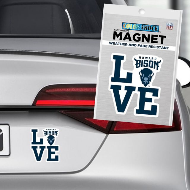 Howard University Bison Love 4x4 Magnet