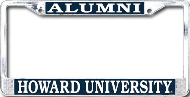 Howard University Alumni Polished License Plate Frame