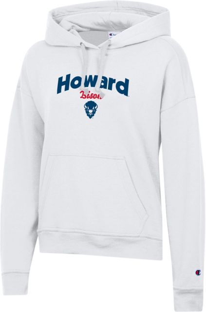 Howard University Women's Oversized Turtleneck Pullover with Bold Stretch-Knit Striped Detail