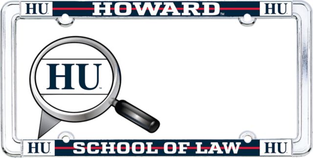 Howard University School of Law Thin Dome License Plate Frame