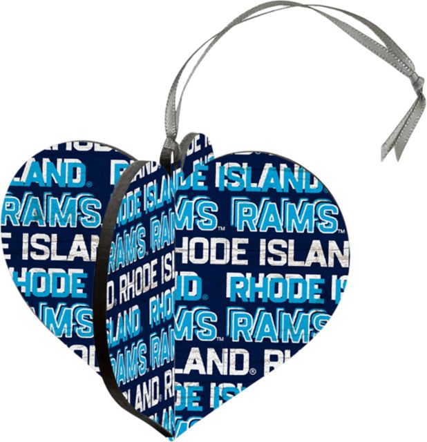 University of Rhode Island Rams 3D Heart Ornament