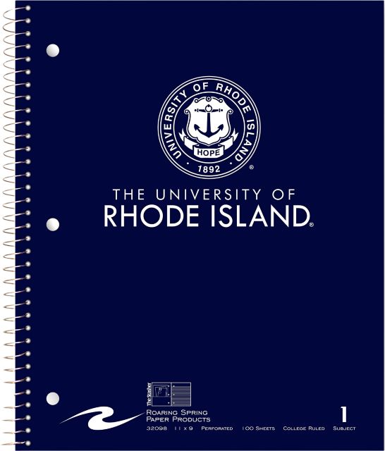 University of Rhode Island 1 Subject Notebook