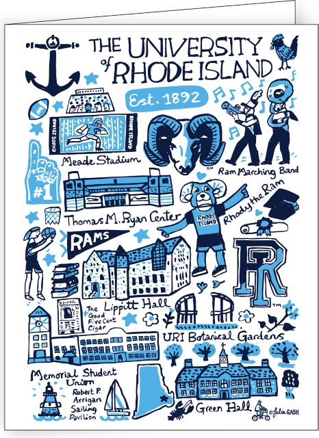 University of Rhode Island 10 Pack Notecards