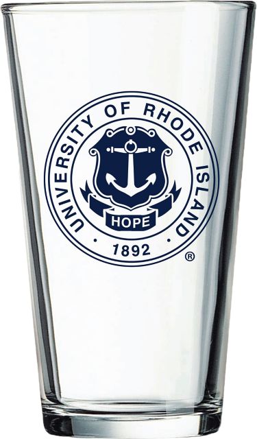 University of Rhode Island 16 oz. Drink Glass