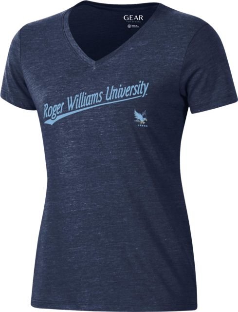 Roger Williams University Hawks Women's V-Neck Short Sleeve T-Shirt