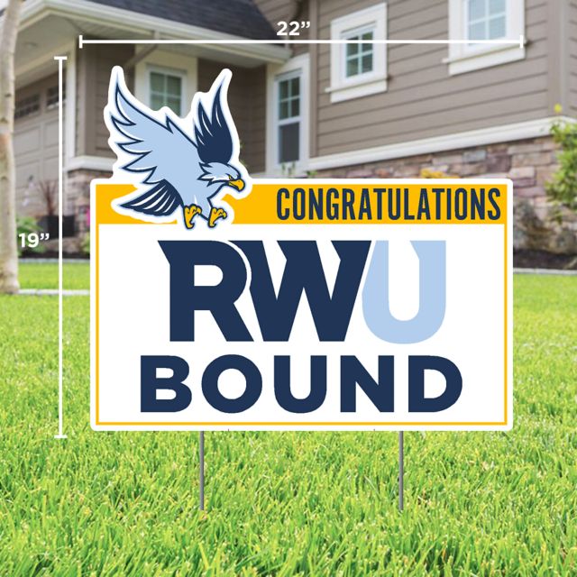 Roger Williams University Bound 22" x 19" Lawn Sign