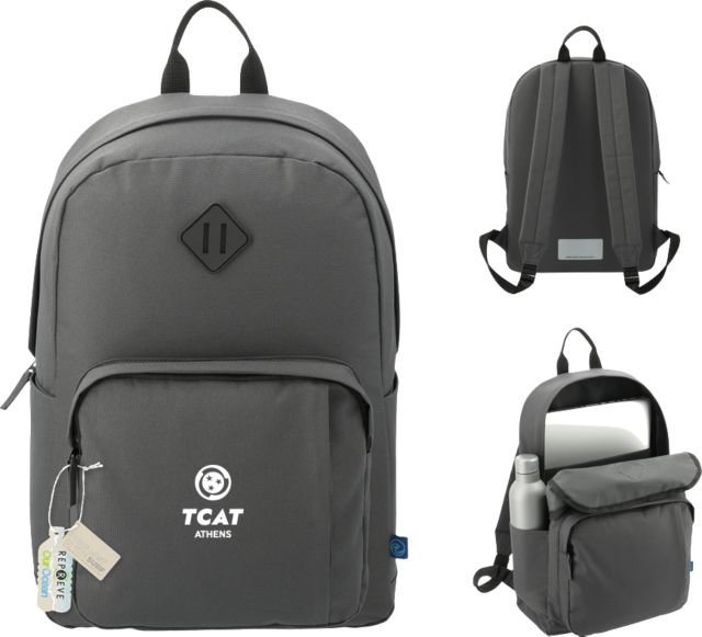 TCAT Athens Repreve Ocean Everyday Computer Backpack  Stacked Logo - ONLINE ONLY