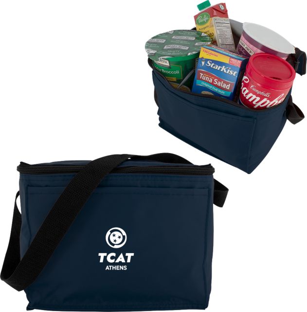 TCAT Athens Six Pack Cooler Stacked Logo - ONLINE ONLY
