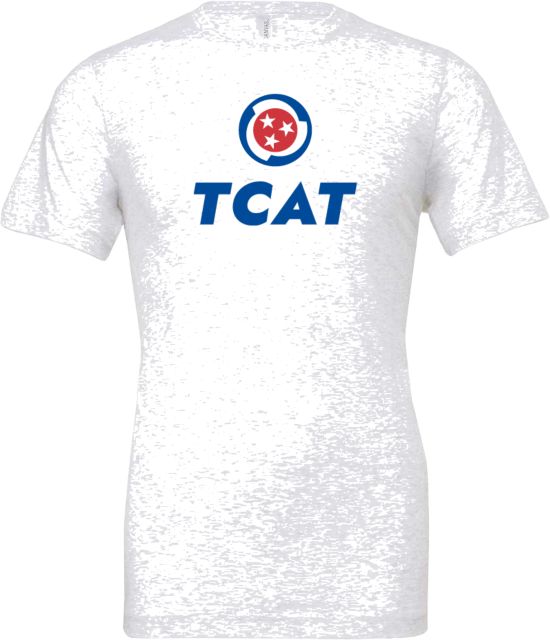 TCAT Athens Bella + Canvas Ash Jersey Cotton T-Shirt TCAT Primary Stacked Logo - ONLINE ONLY