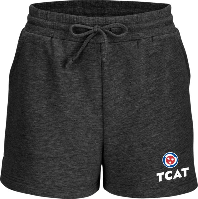 TCAT Athens Boxercraft Women's Heather Fleece Short TCAT Primary Stacked Logo - ONLINE ONLY