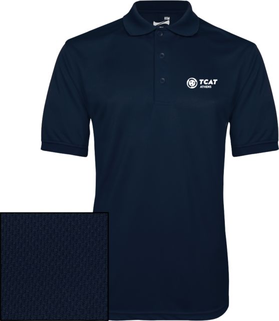 TCAT Athens Dry Mesh Polo  Primary Logo - ONLINE ONLY