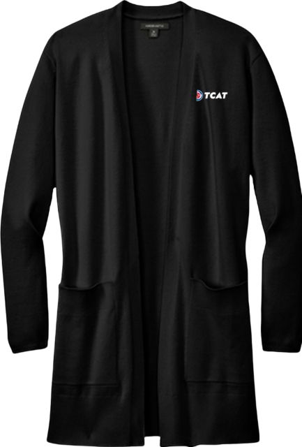 TCAT Athens Mercer + Mettle Women's Open Front Cardigan Sweater TCAT Primary Logo - ONLINE ONLY