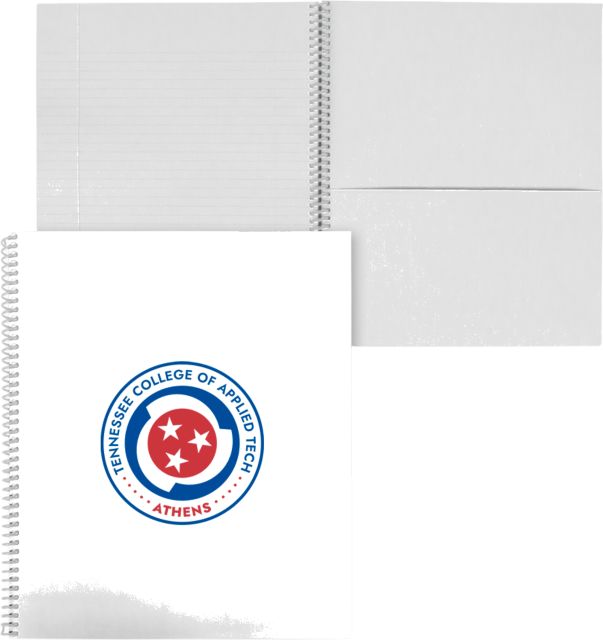 TCAT Athens Clear 7 x 10 Spiral Journal Notebook  Campus Seal - ONLINE ONLY
