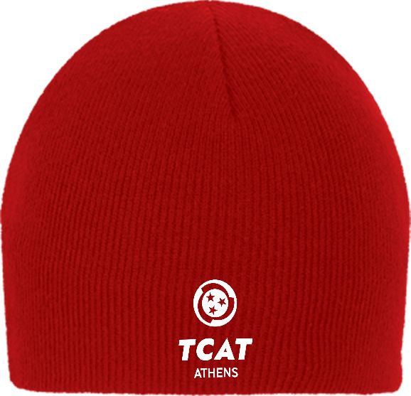 TCAT Athens Knit Beanie  Stacked Logo - ONLINE ONLY