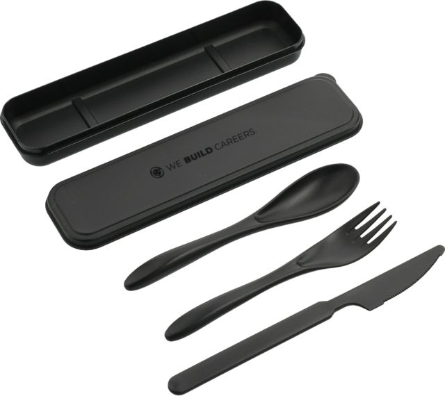 TCAT Athens Bamboo Fiber Cutlery Set TCAT Tagline Engraved - ONLINE ONLY