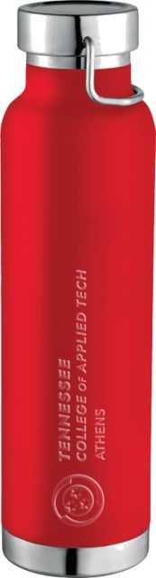TCAT Athens Thor Copper Vacuum Insulated Red Bottle 22oz  Secondary logo Engraved - ONLINE ONLY