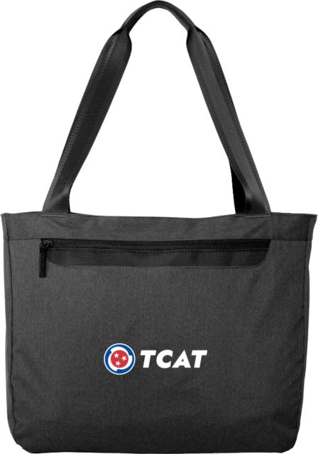 TCAT Athens Executive Heather Laptop Tote TCAT Primary Logo - ONLINE ONLY