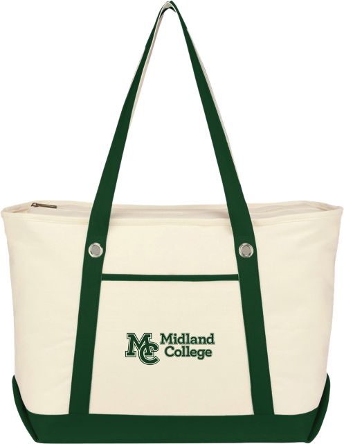 Midland College Canvas Zippered Tote Bag