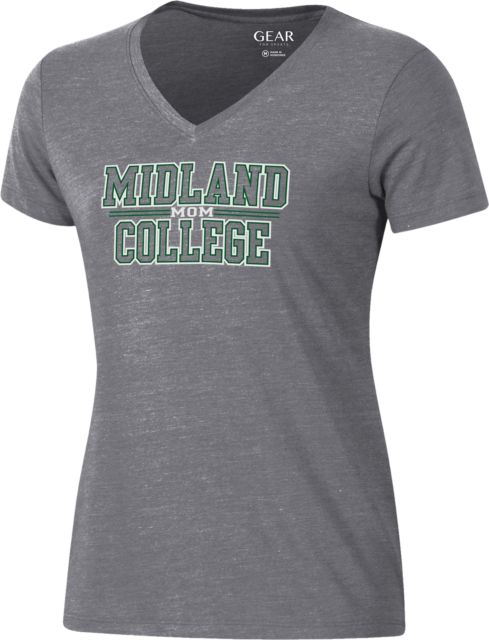 Midland College Mom Women's V-Neck Short Sleeve T-Shirt