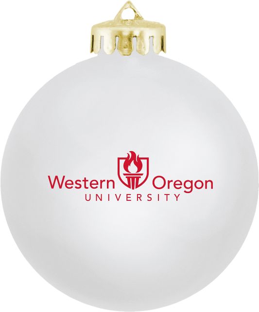 Western Oregon University Shatterproof Round Ornament