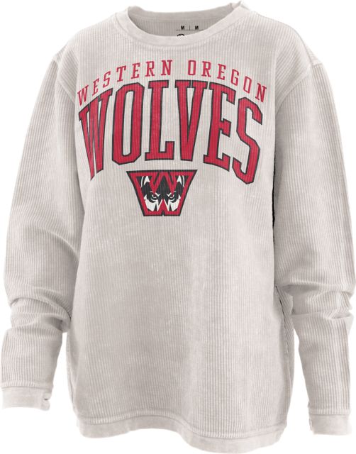 Wolfstore Western Oregon University Women's Corded Crewneck Sweatshirt