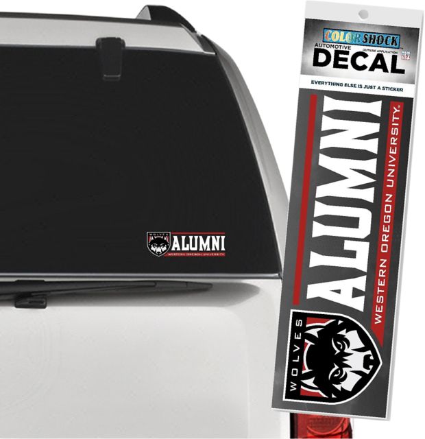 Western Oregon University Wolves Alumni Decal