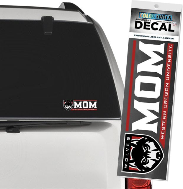 Western Oregon University Wolves Mom Decal