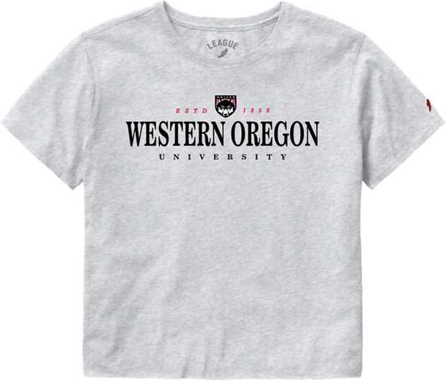 Wolfstore Western Oregon University Wolves Women's Crop Short Sleeve T-Shirt