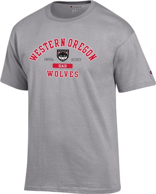 Western Oregon University Wolves "Dad" Short Sleeve T-Shirt