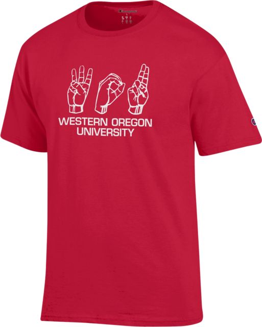 Wolfstore Western Oregon University American Sign Language Short Sleeve T-Shirt