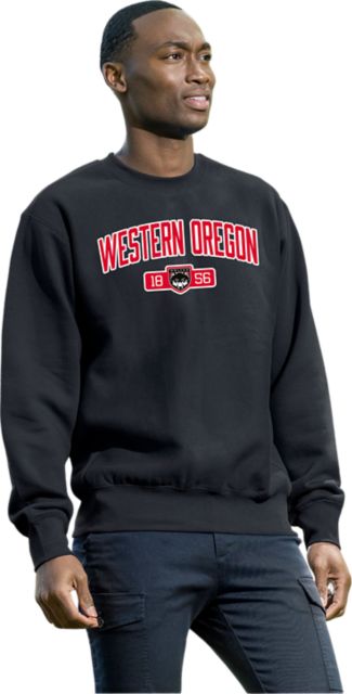 Western Oregon University Wolves Peace Crewneck Sweatshirt
