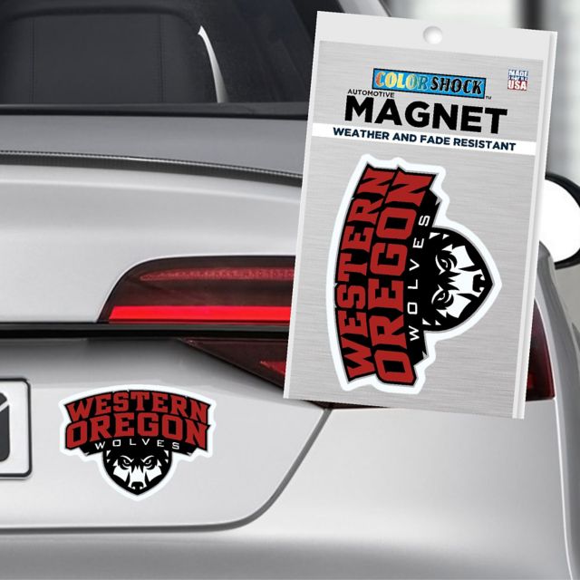 Western Oregon University 6x6 Wolves Magnet
