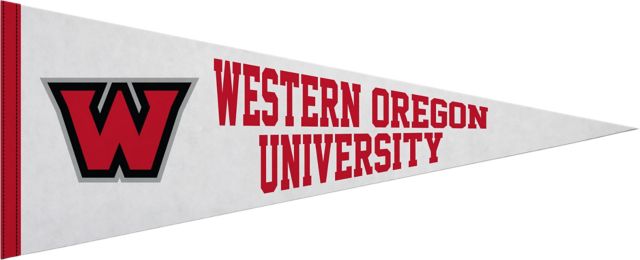 Western Oregon University 12"X30" Full Color Pennant