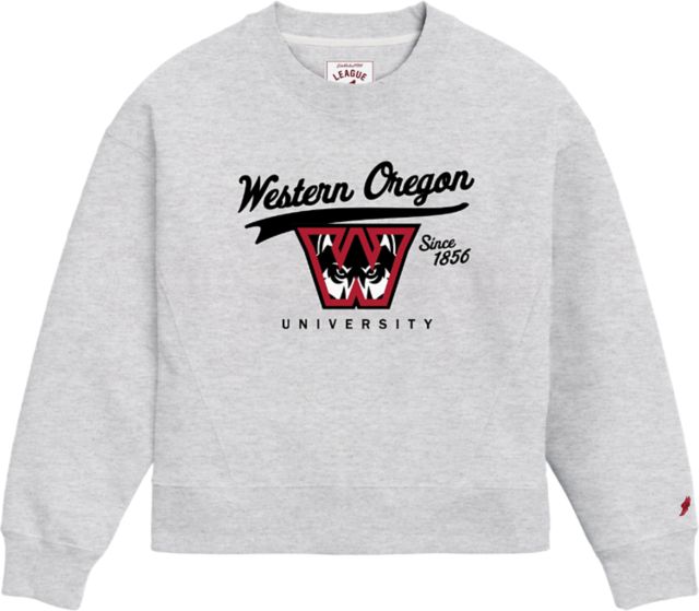 Western Oregon University Wolves Women's Boxy Crewneck Sweatshirt