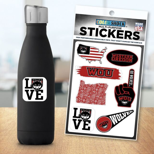 Western Oregon University 7.5'' x 7.5'' Sticker Sheet