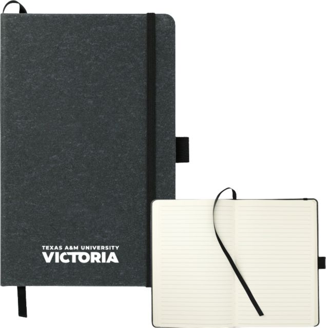Texas A&M University Victoria 5.5 x 8.5 FSC Mix Recycled Leather Bound Journal Texas A&M University Victoria Flat - ONLINE ONLY
